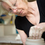 Sandy Brown in her studio 2016